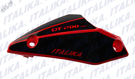 CUBIERTA INF SPOILER IZQ NEGRO ROJO DT200 SPORT