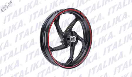 RIN TRAS NEGRO FILO ROJO RT200 SPITZER