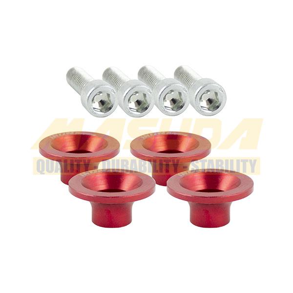 TORNILLO DECORATIVO ALUMINIO CONICO M6 ROJO