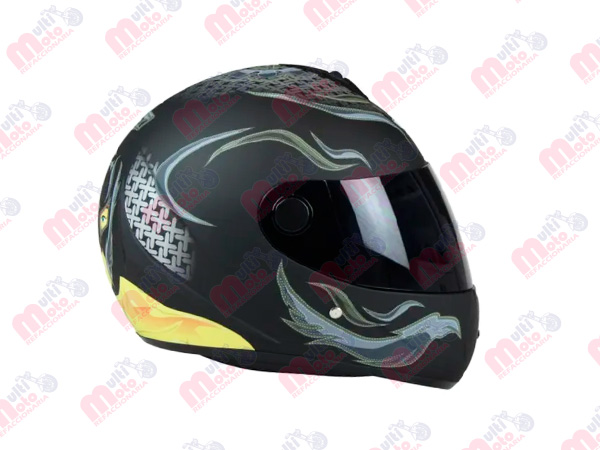 CASCO CERRADO R7 RACING R7-105 DOT L NGO MATE/GRS MICA OSCURA