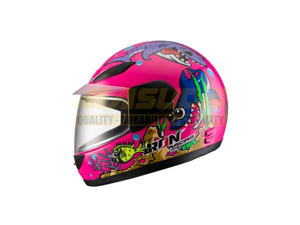 CASCO INTEGRAL PARA NIÑO IR-109 AQUA KIDS ROSA