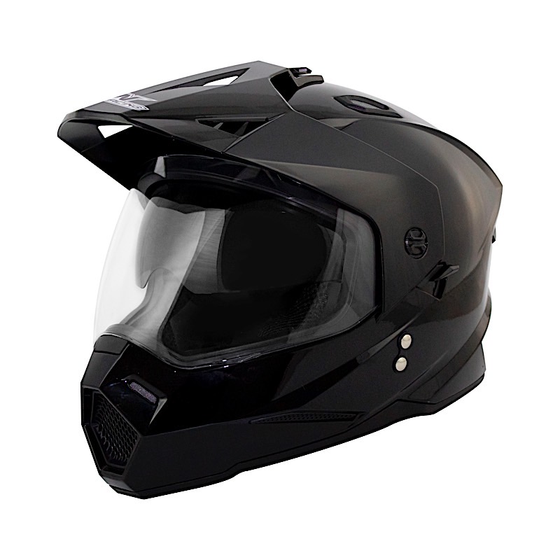 CASCO CROSS IRON RACING IR-91 DOT NEGRO BRILLO TALLA M