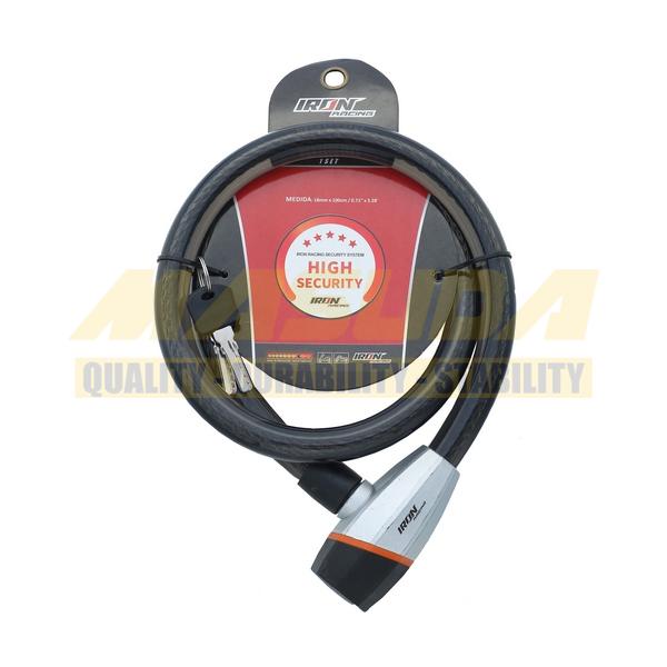 CANDADO CABLE DE ACERO ANTIROBO PARA MOTOCICLETA IRON1106 25*150CM178