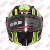 CASCO ABATIBLE DOBLE MICA  IRON RACING DOT DREAM VERDE L