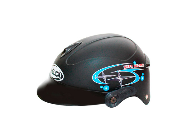 CASCO NIÑO 1/2 ABS MSD-508 ESTRELLA NEGRO MATE