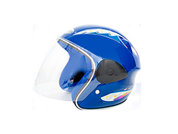 CASCO NIÑO 3/4 ABS MSD-505 AZUL GRAFICO