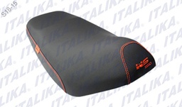 [F03010192] ASIENTO NEGRO COSTURA NARANJA WS150