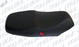 [F03010098] ASIENTO NEGRO COSTURA ROJA XS150 NEGRO 2015