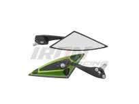 [ESP-4213-0074V] ESPEJO P/MOTO IRON RACING TRIANGULO NEGRO/VERDE