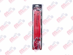 [RAY-1511-0100] JUEGO RAYOS ALTA CALIDAD 8G-161 HONDA CARGO/UTILITARIA/STR ROJO