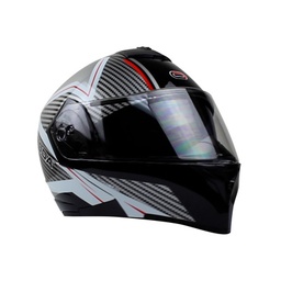 [80-5433-001] CASCO RODA LUMINAR NEGRO/BLANCO C/LED CARBON L ABATIBLE SVS