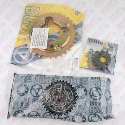 [KSP-IR18] KIT DE SPROCKET IRON BOX CADENA REFORZADA 520H-106L SPROCKET 32T/12T TC-200 14-16 / TC-200 BLANCA 16-18